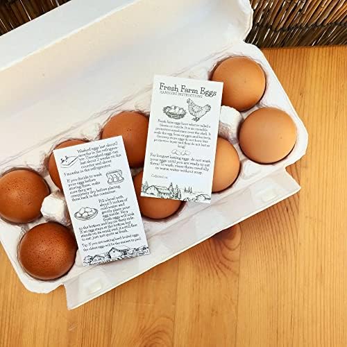 400 יחידות-פרימיום טרי חוות ביצים טיפול טיפול הוראות אביזרי כרטיסי תוויות| 4 6 12 15 18 30 48 50 ביצת